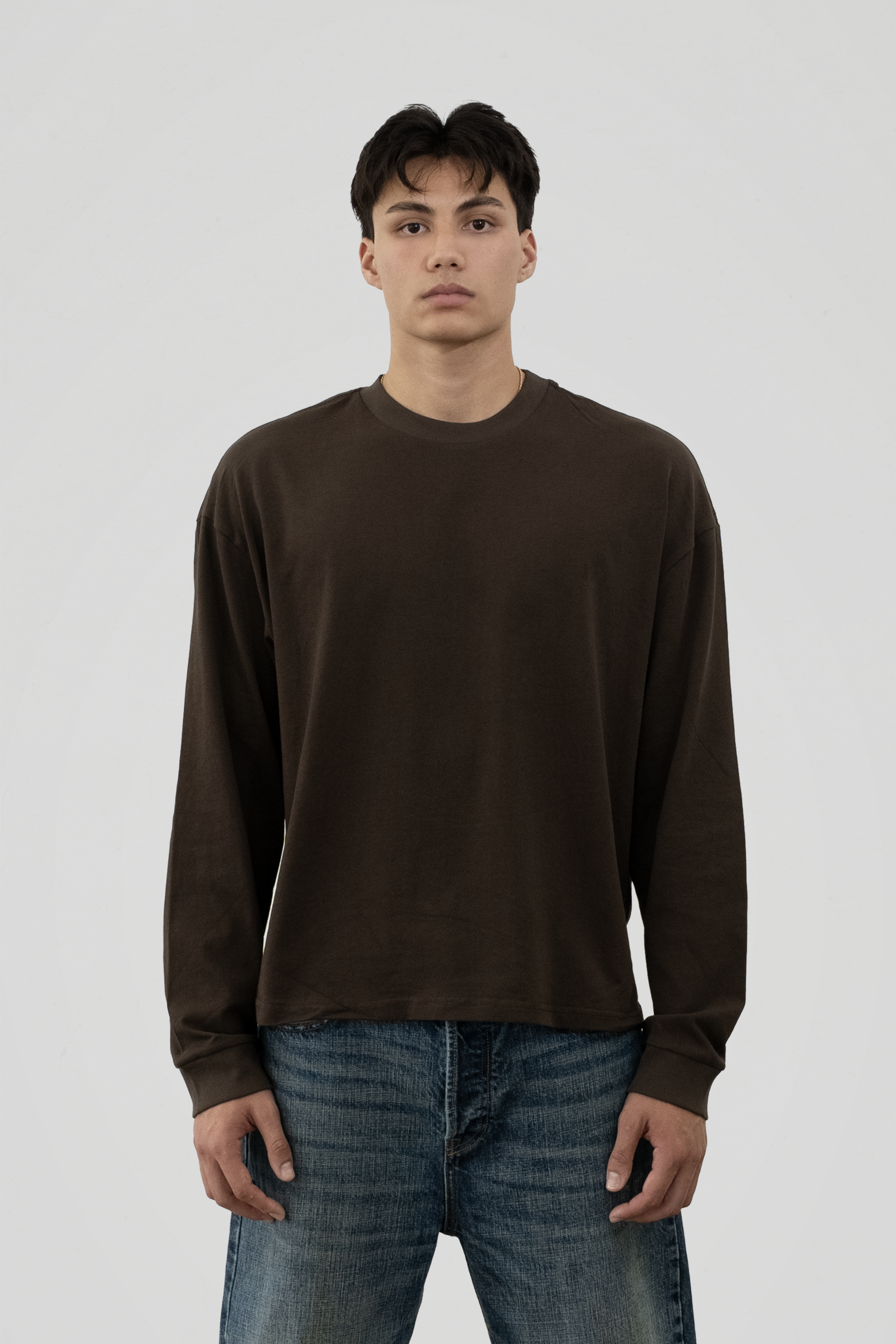 300 GSM 'Coffee' Long Sleeve Tee