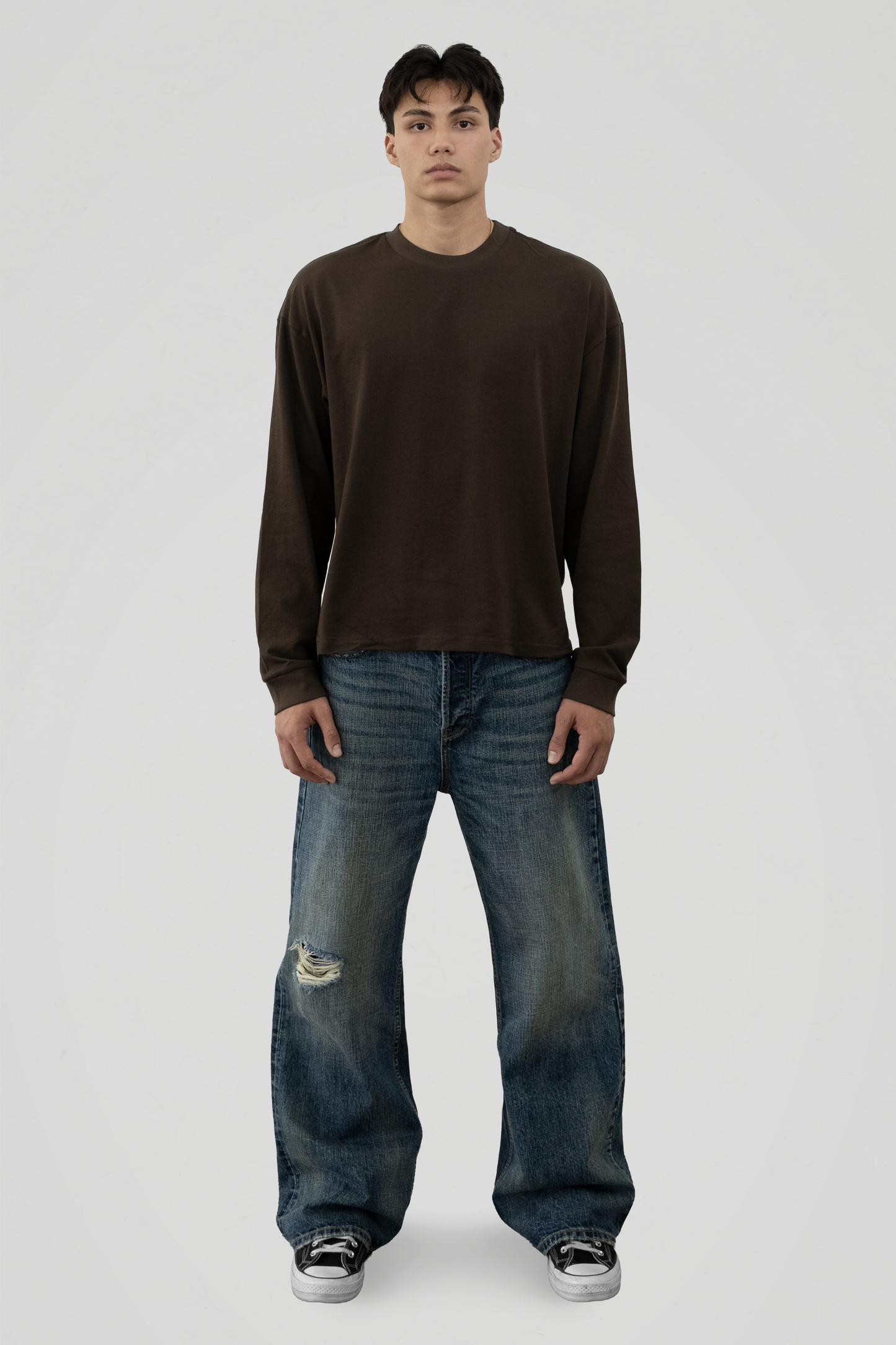 300 GSM 'Coffee' Long Sleeve Tee