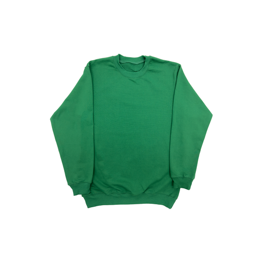 500 GSM 'Grass Green' French Terry Cotton Crewneck