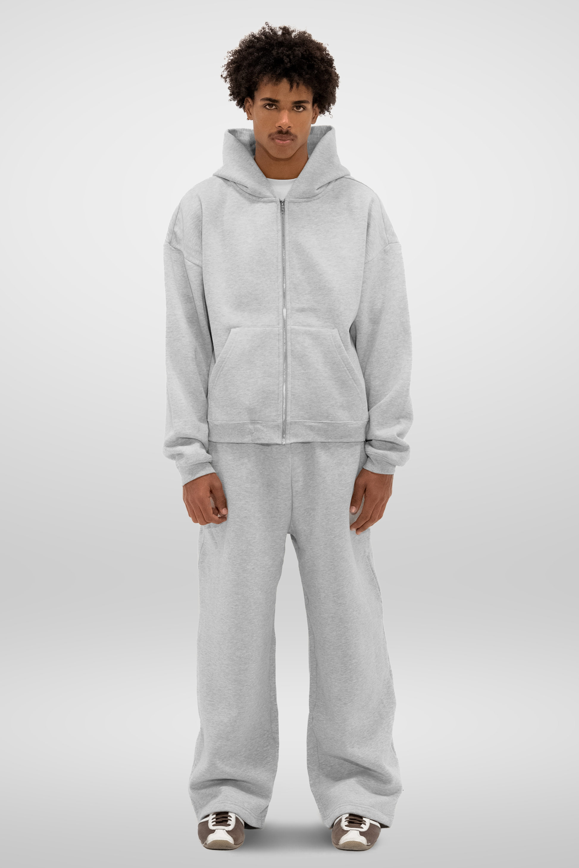 350 GSM 'Heather Grey' Zip-Up Hoodie – LucidBlanks 350 GSM 'Heather Grey' Zip-Up Hoodie – LucidBlanks