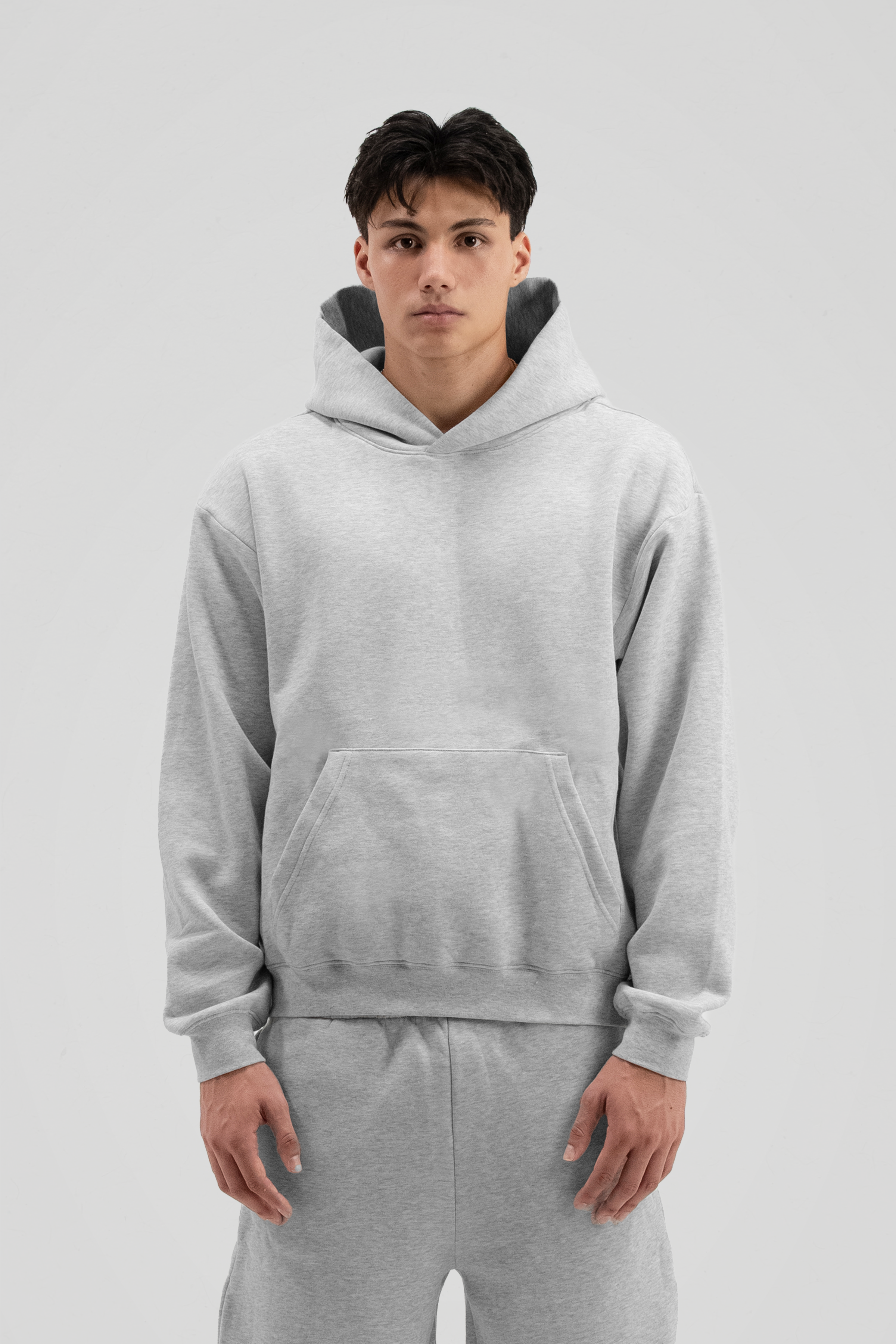 350 GSM 'Heather Grey' Classic Fit Hoodie