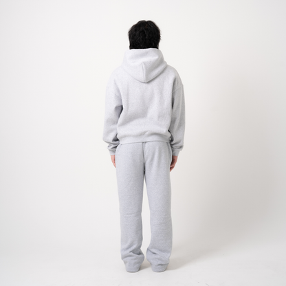 350 GSM 'Heather Grey' Zip-Up Hoodie