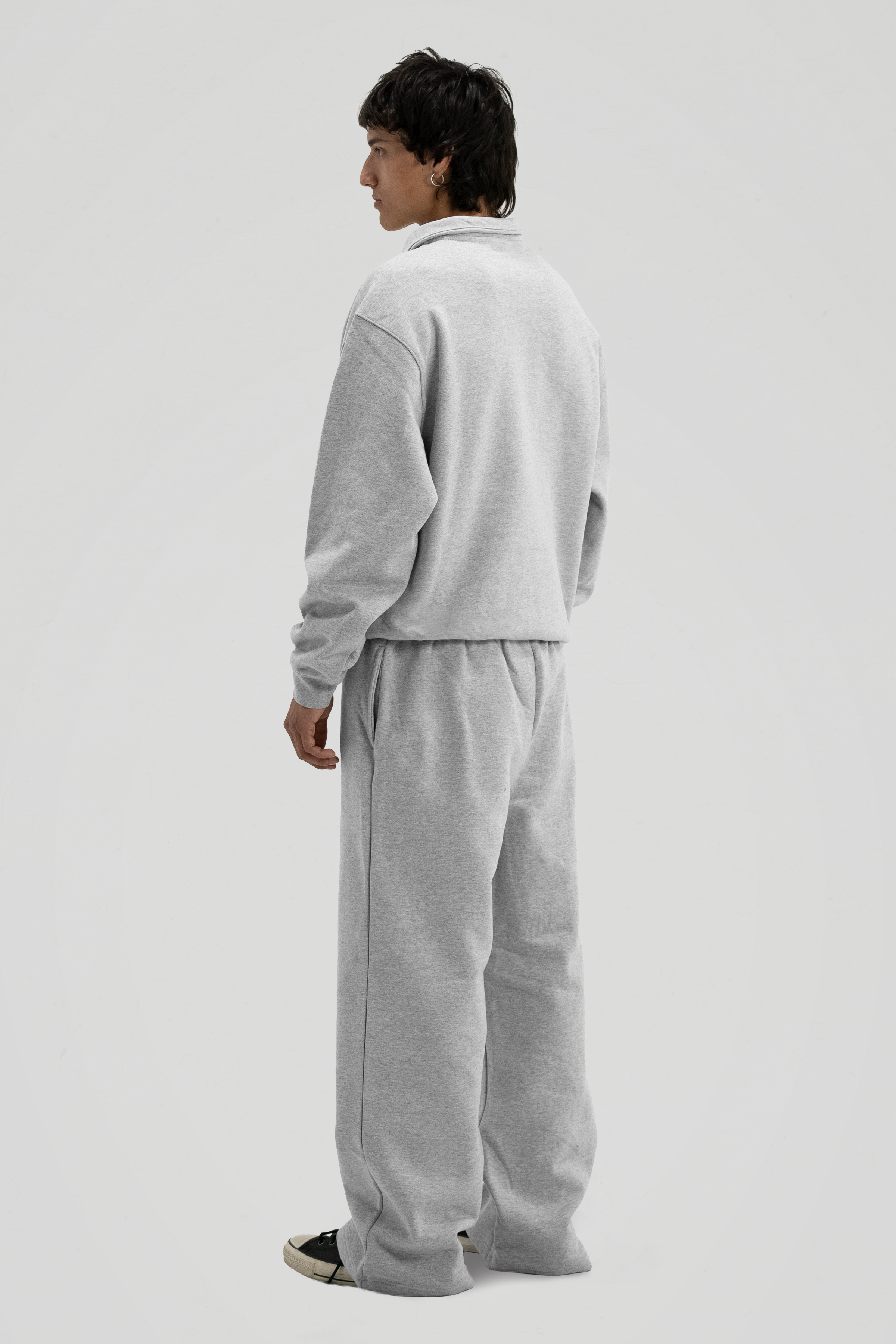 600 GSM 'Heather Grey' Quarter Zip Sweatshirt – LucidBlanks