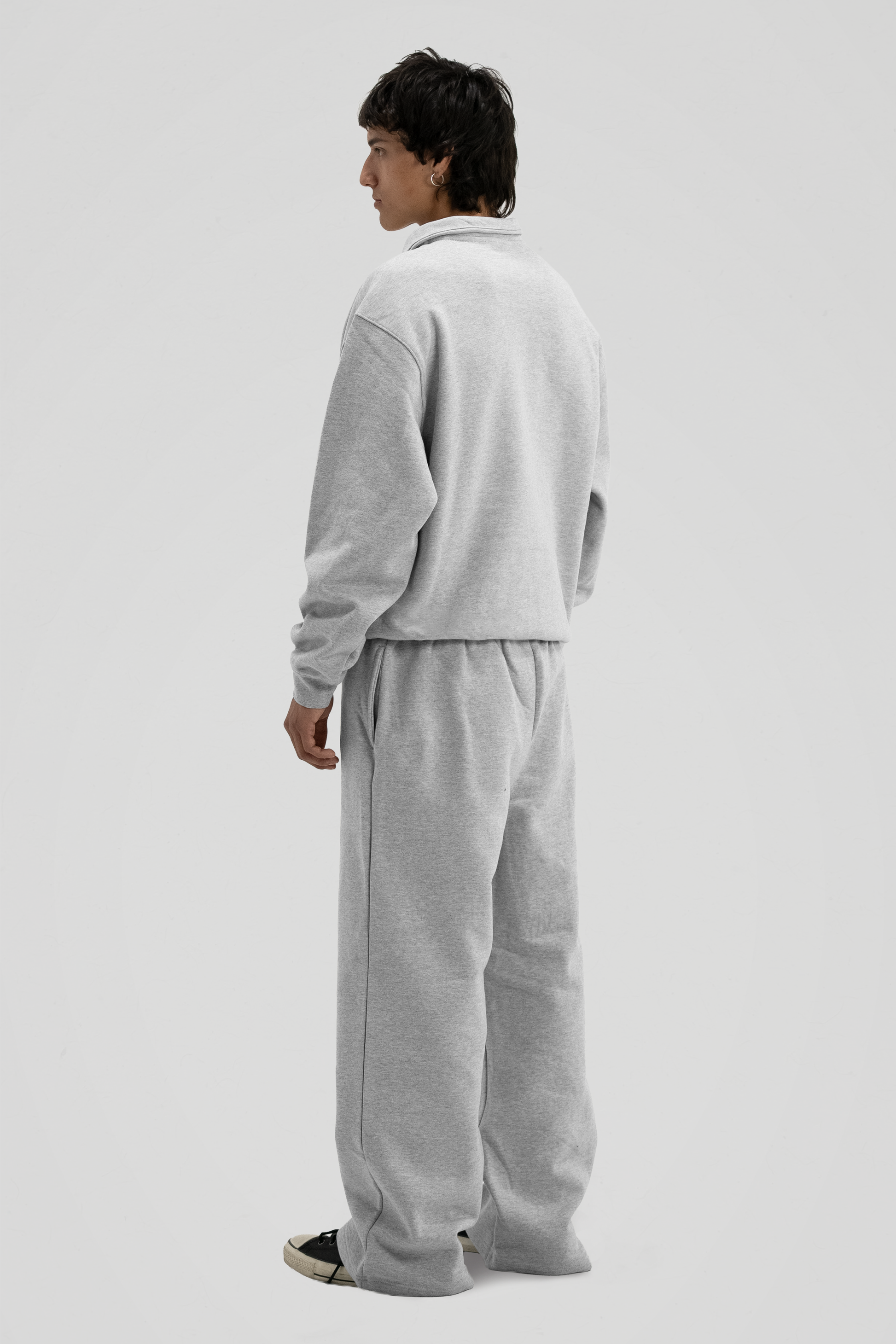 600 GSM 'Heather Grey' Quarter Zip Sweatshirt – LucidBlanks