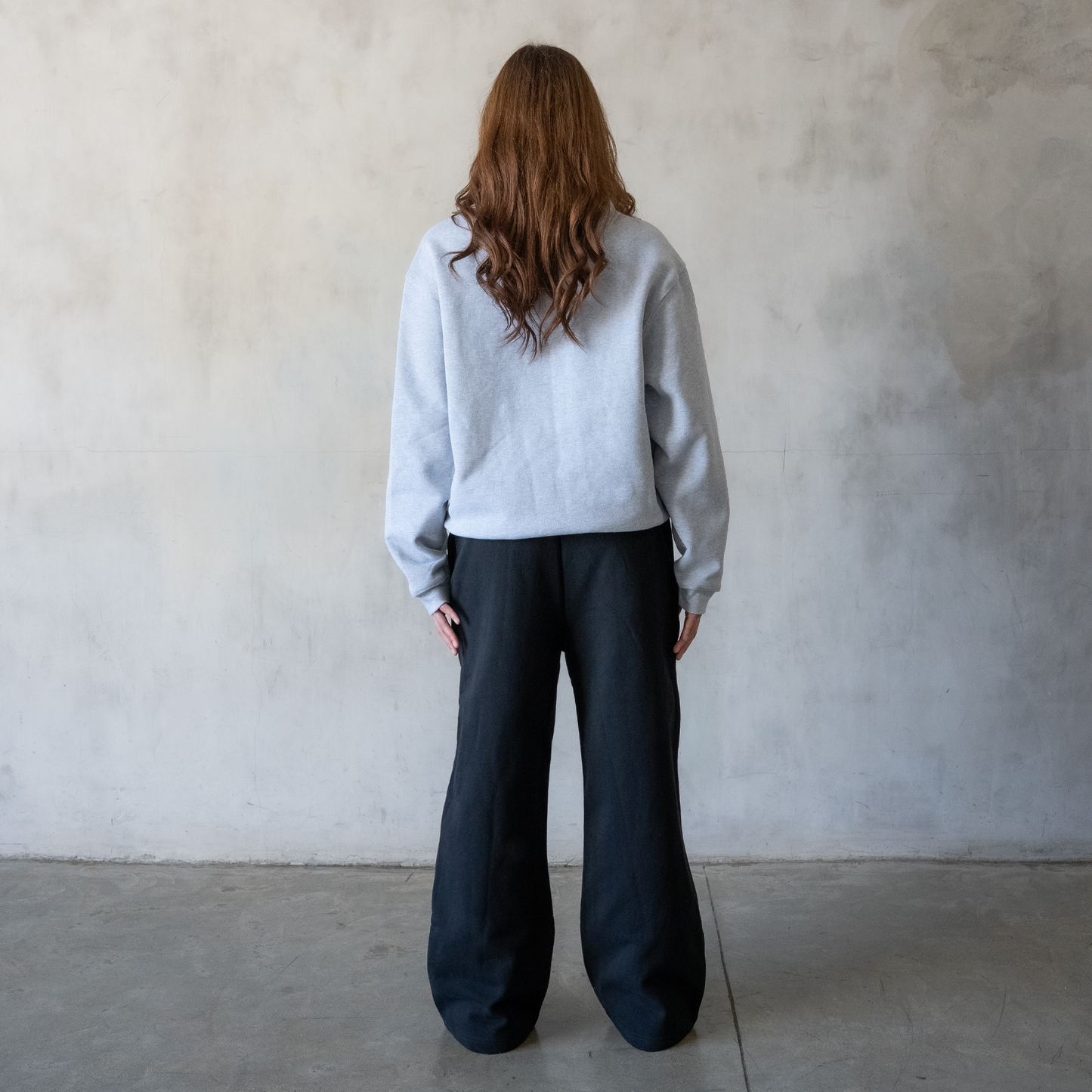 600 GSM 'Heather Grey' Quarter Zip Sweatshirt