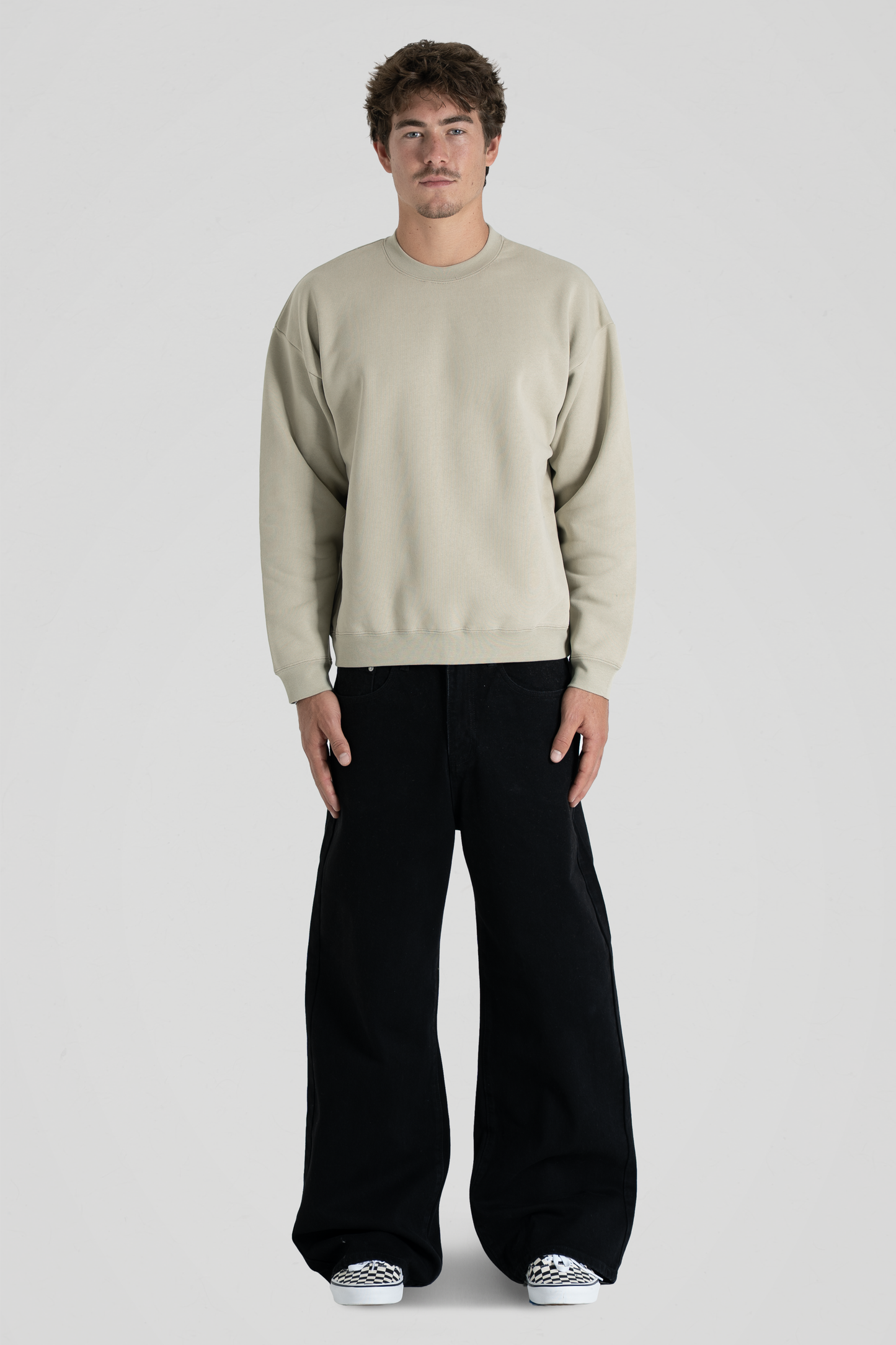 600 GSM 'Matcha' Fleece Crewneck