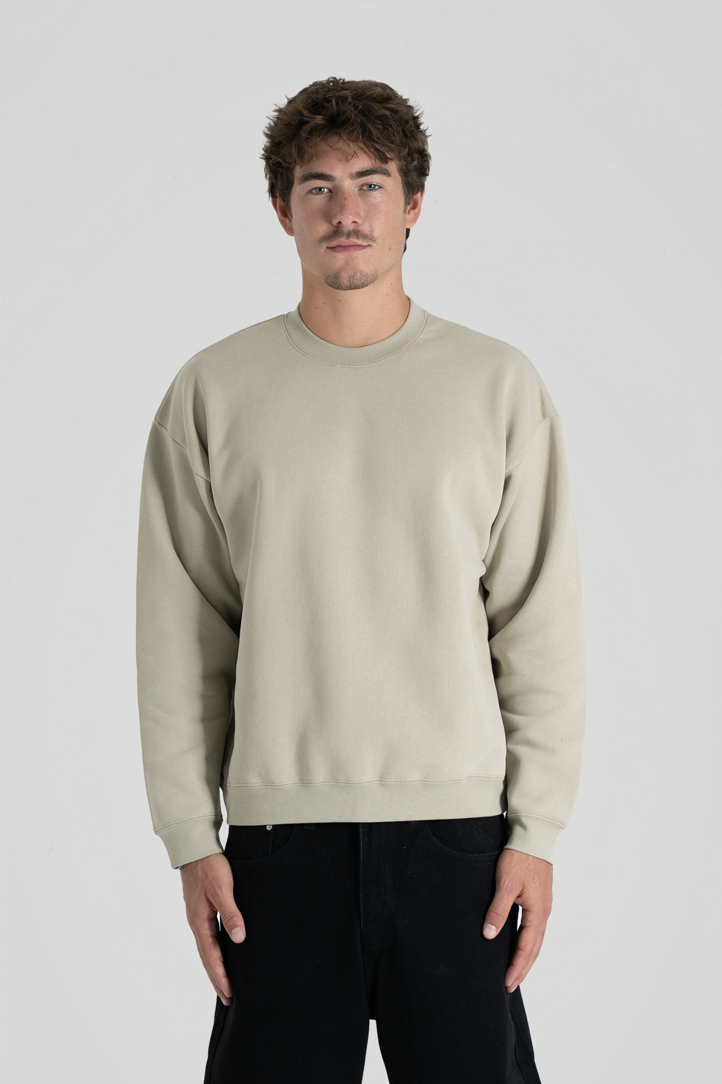 600 GSM 'Matcha' Fleece Crewneck