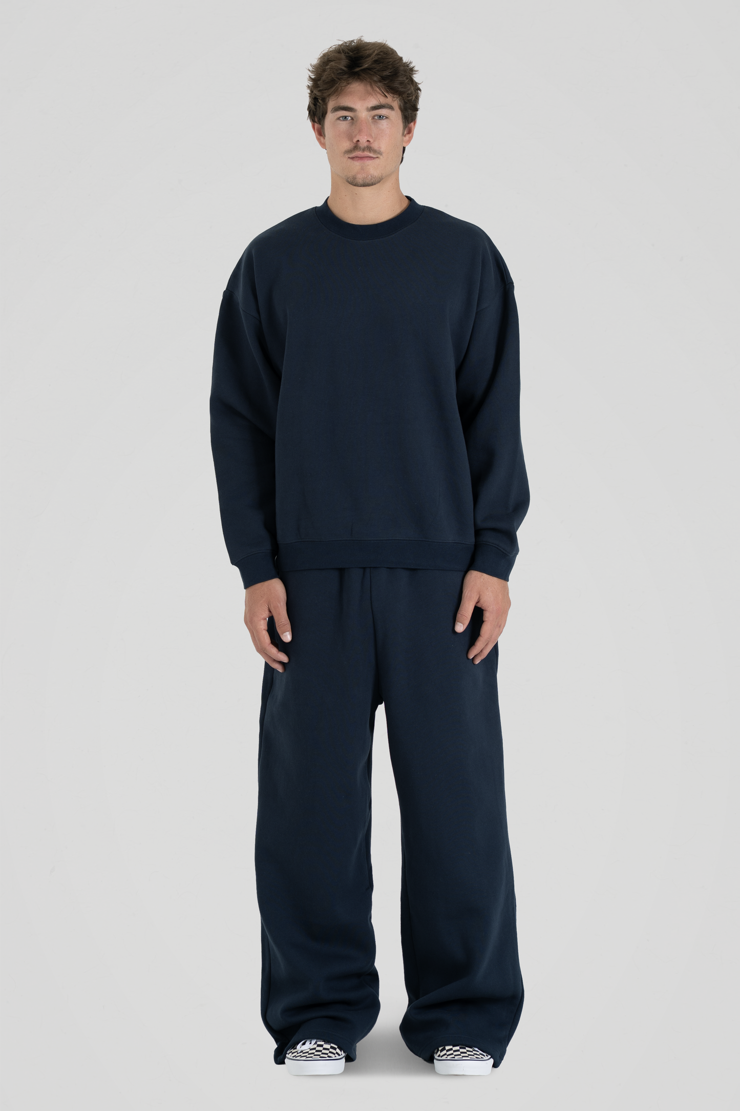 350 GSM 'Dark Navy' Fleece Crewneck
