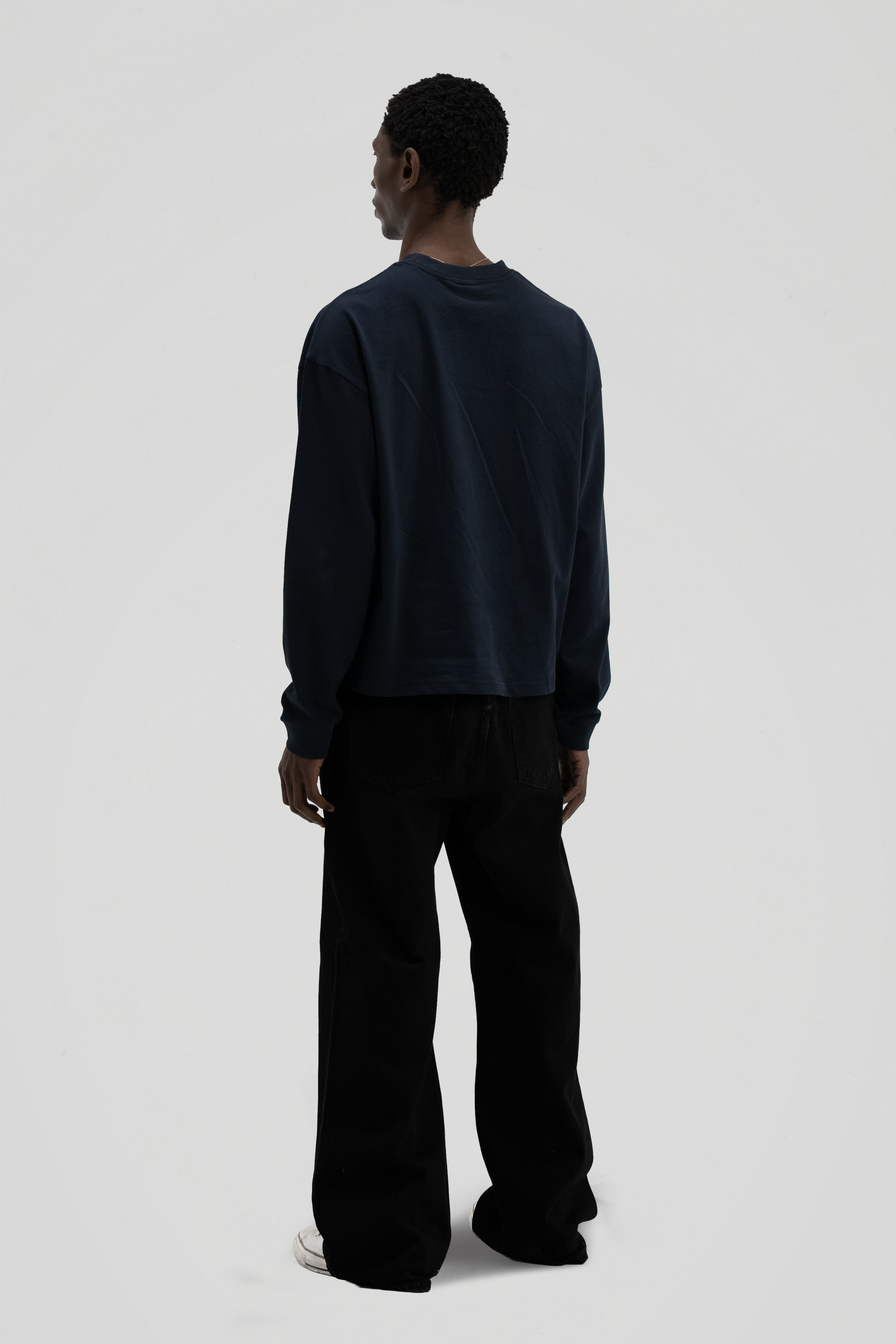 300 GSM 'Dark Navy' Long Sleeve Tee