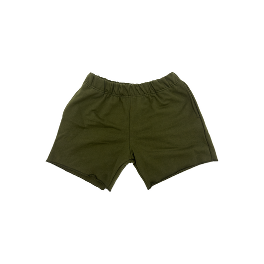 500 GSM 'Olive' French Terry Cotton Sweat Shorts