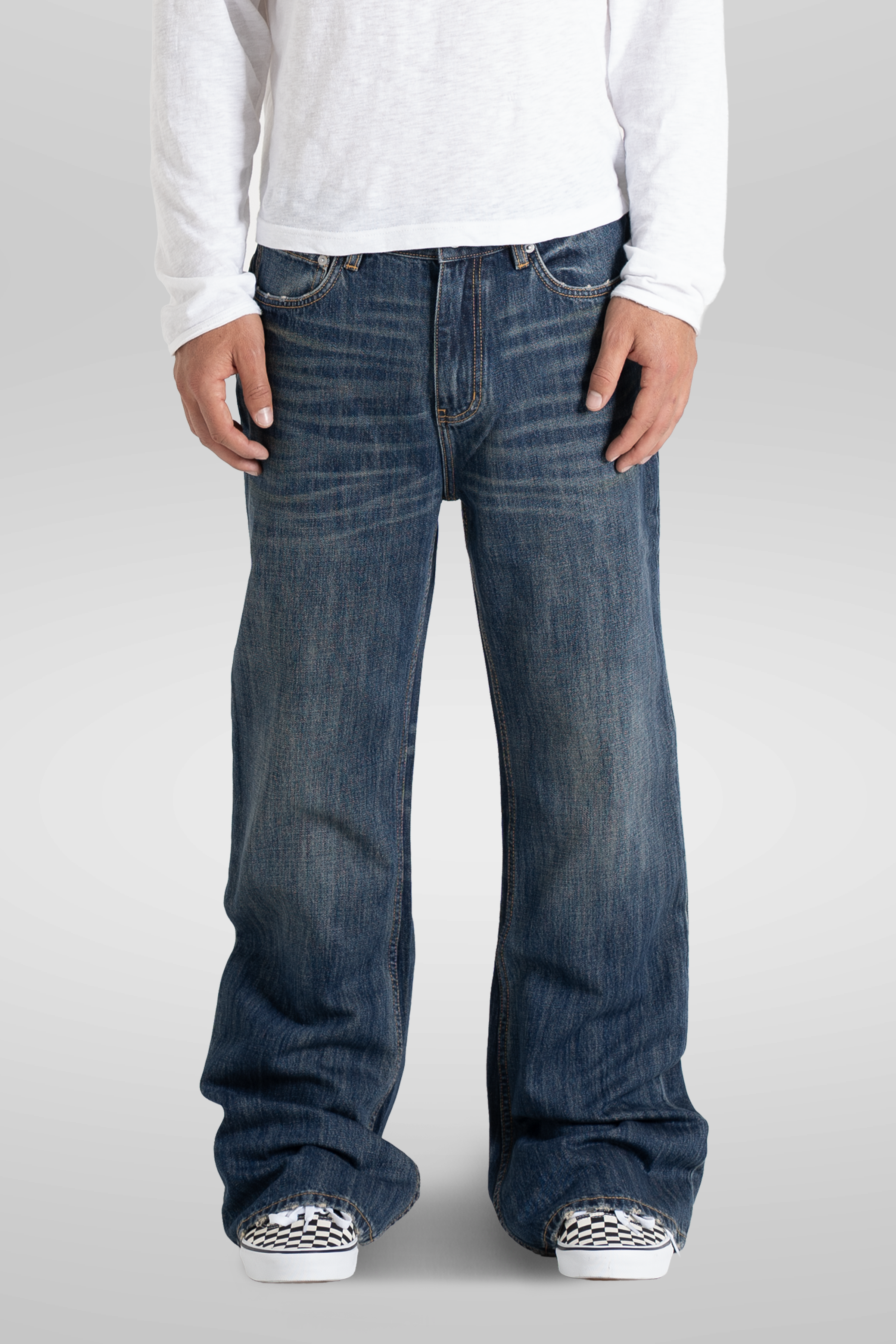 'Omen' Dark Washed Bootcut Denim