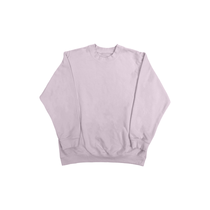 500 GSM Garment Dye 'Orchid' French Terry Cotton Crewneck