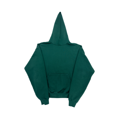 600 GSM Garment Dye 'Pine Green' French Terry Cotton Hoodie