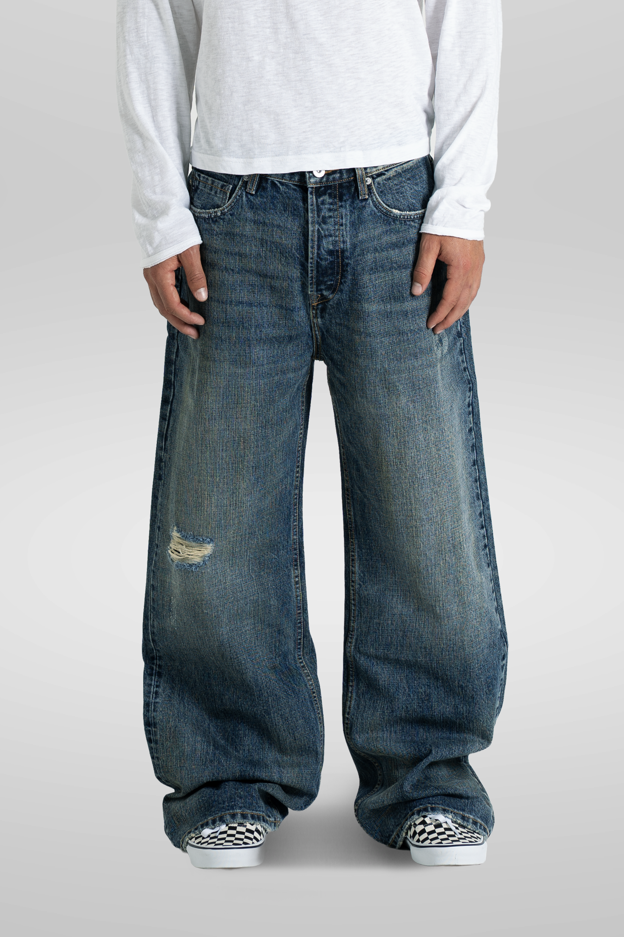 'Shroud' Washed Indigo Selvedge Denim