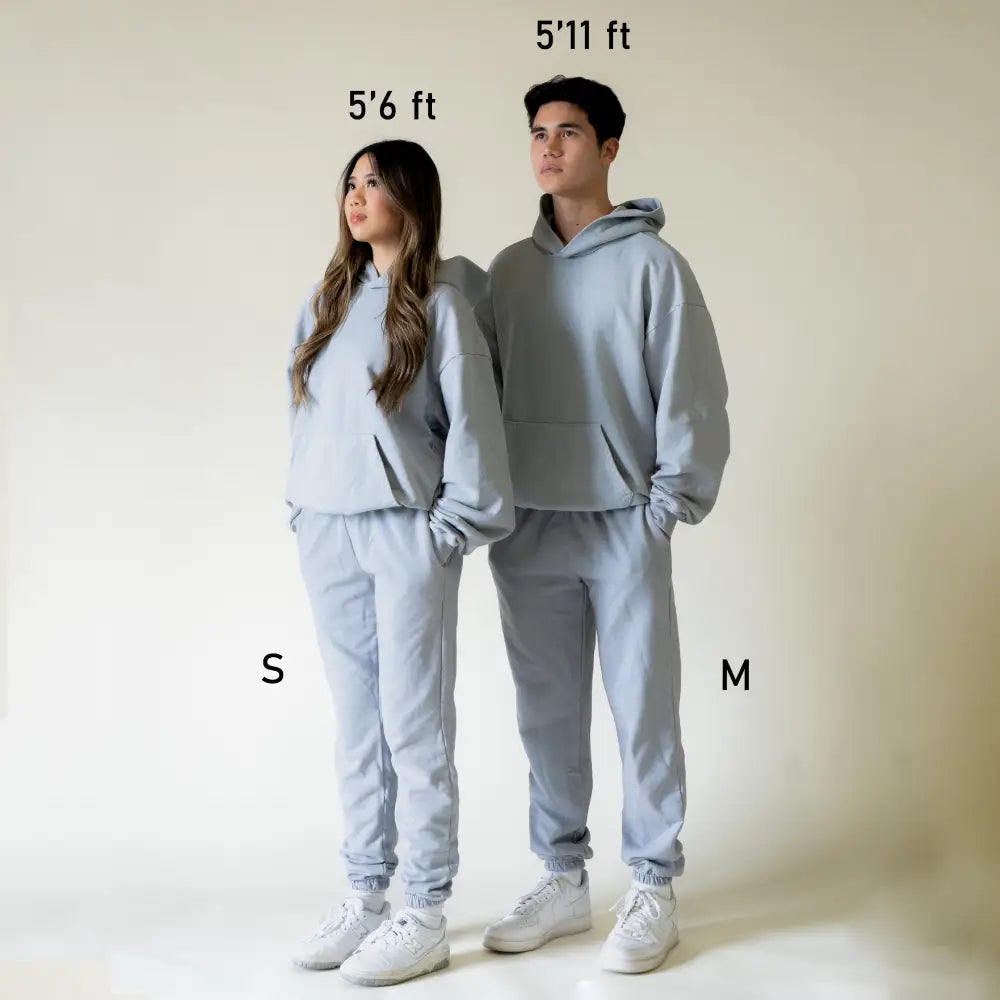 380 GSM 'Heather Grey' Fleece Hoodie