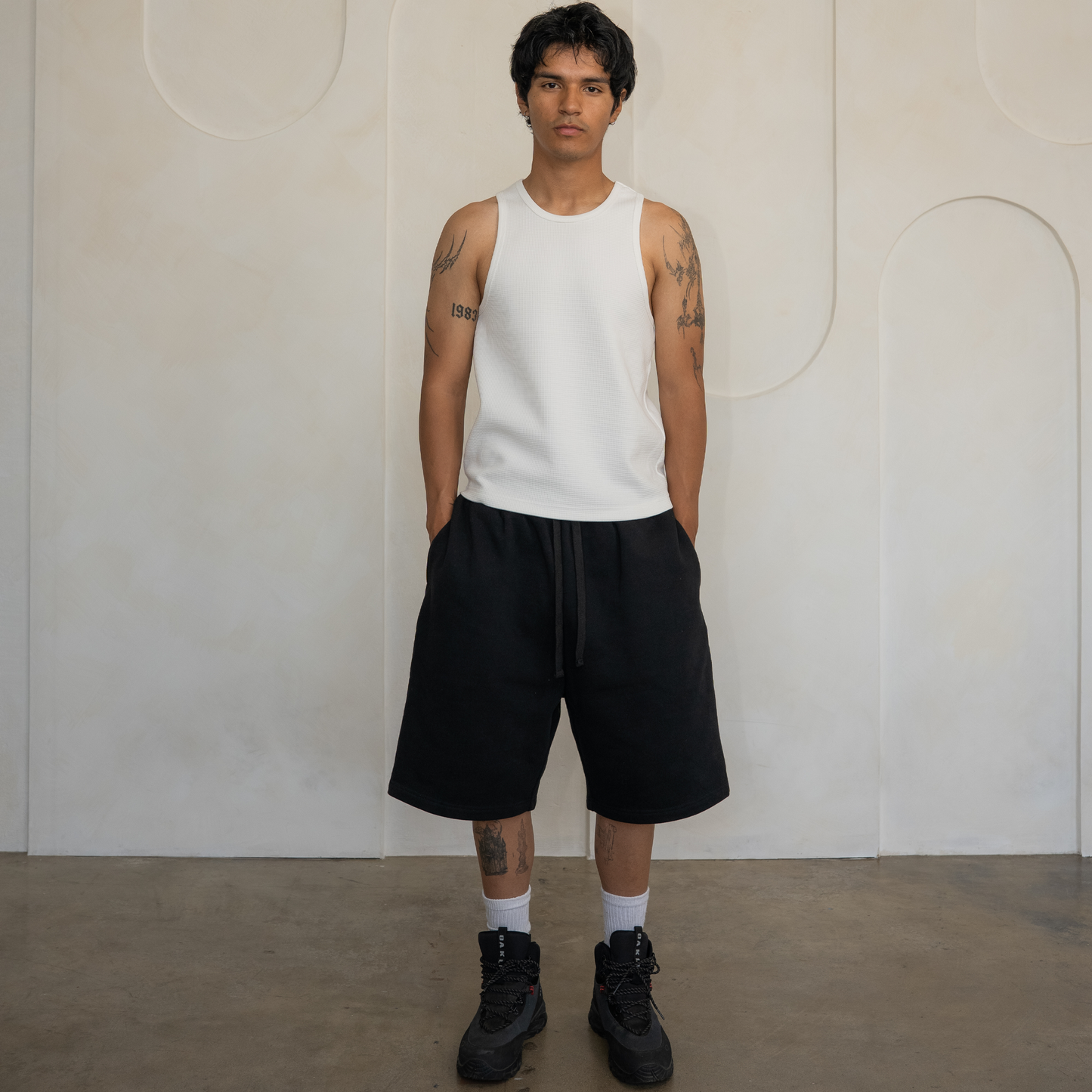 'White' Waffle Knit Tank Top